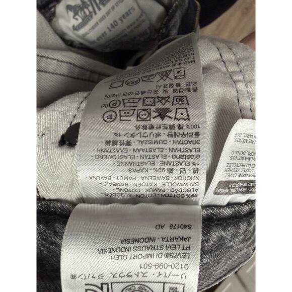 Men's Charcoal Grey Levi 512 Slim Fit Tapered Jeans Size 30 X 28 - Picture 10 of 10